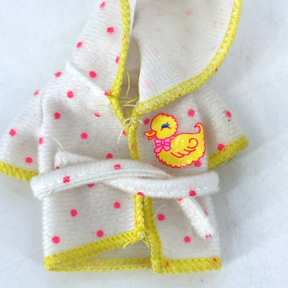 1994 Barbie Bath Time Fun Kelly White Ducky Robe‎ Hooded Towel 14552 Vintage